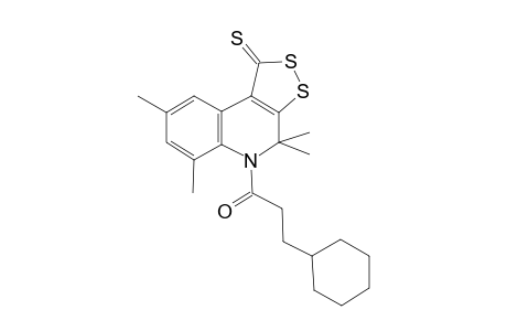 3-cyclohexyl-1-(4,4,6,8-tetramethyl-1-sulfanylidene-5-dithiolo[3,4-c]quinolinyl)-1-propanone