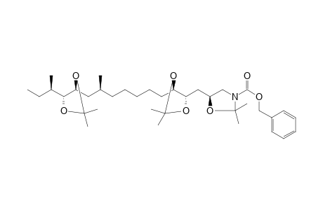 N-(Benzyloxycarbonyl)amino-11,15-dimethyl-N,2;4,5-O;13,14-O-tri(isopropylidene)heptadecan-2,4,5,13,14-pentaol (acetonide)