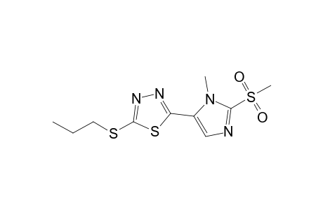 2-(1-Methyl-2-methylsulfonyl-1H-imidazol-5-yl)-5-(n-propylthio)-1,3,4-thiadiazole