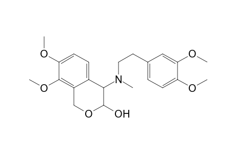 1H-2-Benzopyran-3-ol, 4-[[2-(3,4-dimethoxyphenyl)ethyl]methylamino]-3,4-dihydro-7,8-dimethoxy-