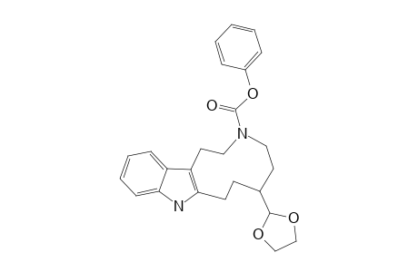 6-[2-(1,3-DIOXOLANYL)]-3-PHENYLOXACARBONYL-2,3,4,5,6,7,8,9-OCTAHYDRO-1-H-AZECINO-[5.4-B]-INDOLE