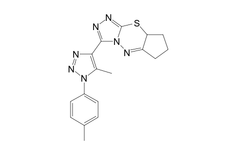 7H-3-[5-Methyl-1-(4-methylphenyl)-1,2,3-triazol-4-yl]-1,2,3-triazol-4-yl]-s-triazolo[3,4-b]-cyclopenta[e]-1,3,4-thiadiazine