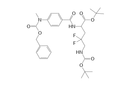 N2-[4-[[(Benzyloxy)carbonyl)methylamino]benzoyl]-N5-[(1,1,dimethylethoy)carbonyl]-DL-4,4,difluoroornithine tert-Butyl ester