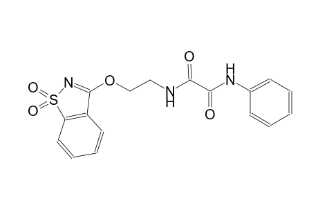 ethanediamide, N~1~-[2-[(1,1-dioxido-1,2-benzisothiazol-3-yl)oxy]ethyl]-N~2~-phenyl-