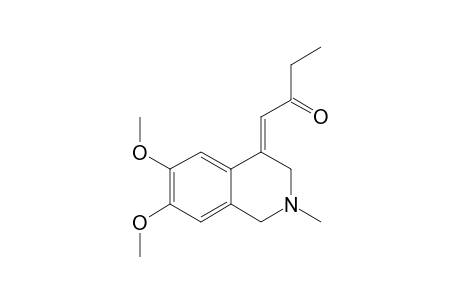 4-ETHYLCARBONYLMETHYLIDENE-6,7-DIMETHOXY-2-METHYL-1,2,3,4-TETRAISOQUINOLINE
