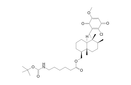 (+)2-Methoxy-5-chloro-6-[[trans-octahydro-5.beta.6.beta.,,8a.beta.-trimethyl-1.beta.-[[[6-(N-t-BOCamino)hexanoyl]oxy]methyl]-5.alpha.-naphthyl]methyl]-1,4-cyclohexadiene-1,4-dione