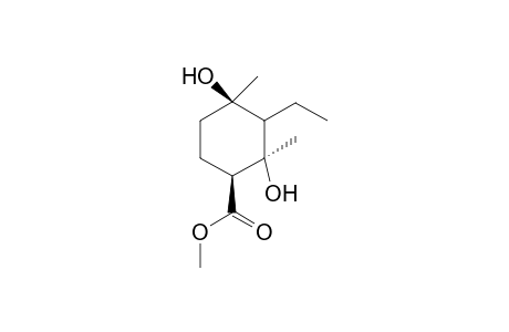 Ethyl (1R*,3R*,4S*)1,3-dimethyl-4-(carboxylatomethyl)-1,3-cyclohexanediol