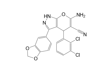 pyrano[2,3-c]pyrazole-5-carbonitrile, 6-amino-3-(1,3-benzodioxol-5-yl)-4-(2,3-dichlorophenyl)-1,4-dihydro-