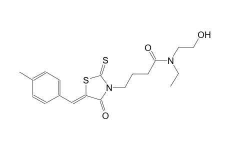 N-ethyl-N-(2-hydroxyethyl)-4-[(5Z)-5-(4-methylbenzylidene)-4-oxo-2-thioxo-1,3-thiazolidin-3-yl]butanamide