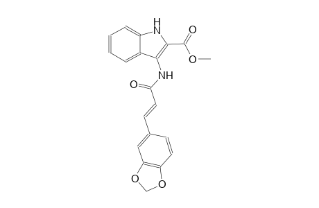 methyl 3-{[(2E)-3-(1,3-benzodioxol-5-yl)-2-propenoyl]amino}-1H-indole-2-carboxylate