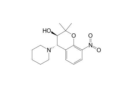 trans-3,4-Dihydro-2,2-dimethyl-8-nitro-4-(piperidin-1-yl)-2H-1-benzopyran-3-ol