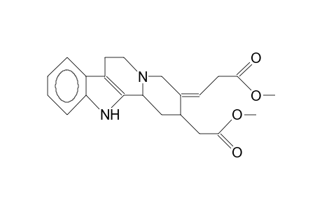 7-Carbomethoxymethyl-8-cis-carbomethoxyethylidenyl-1,2,6,7,8,9-hexahydro-indolo(2,3A)quinolizine