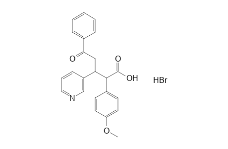 threo-alpha-(p-methoxyphenyl)-beta-phenacyl-3-pyridinepropionic acid, hydrobromide
