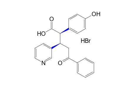 threo-alpha-(p-HYDROXYPHENYL)-beta-PHENACYL-3-PYRIDINEPROPIONIC ACID, HYDROBROMIDE