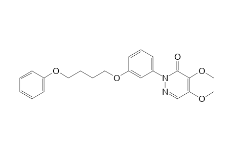 3(2H)-Pyridazinone, 4,5-dimethoxy-2-[3-(4-phenoxybutoxy)phenyl]-