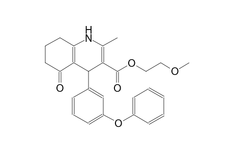 2-Methoxyethyl 2-methyl-5-oxo-4-(3-phenoxyphenyl)-1,4,5,6,7,8-hexahydro-3-quinolinecarboxylate