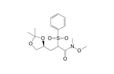 N-Methoxy-N-methyl-2-phenylsulfonyl-4,5-(isopropylidenedioxy)pentanamide