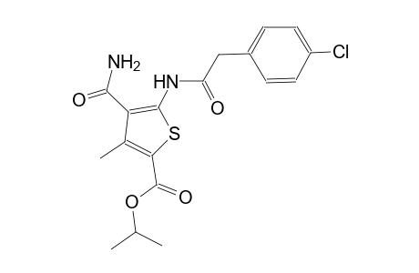 isopropyl 4-(aminocarbonyl)-5-{[(4-chlorophenyl)acetyl]amino}-3-methyl-2-thiophenecarboxylate