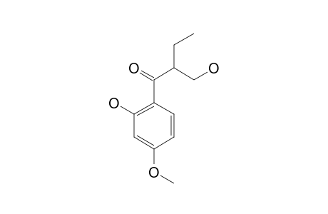(+/-)-2-HYDROXYMETHYL-1-(2-HYDROXY-4-METHOXYPHENYL)-BUTAN-1-ONE