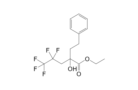 Ethyl 4,4,5,5,5-pentafluoro-2-hydroxy-2-phenethylpentanoate