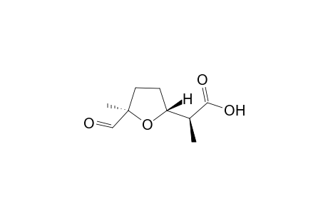 (S)-[2.alpha.(R)*,5.alpha.]-5-Formyltetrahydro-.alpha.,5-dimethyl-2-furanacetic acid