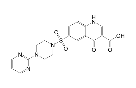 4-oxo-6-{[4-(2-pyrimidinyl)-1-piperazinyl]sulfonyl}-1,4-dihydro-3-quinolinecarboxylic acid
