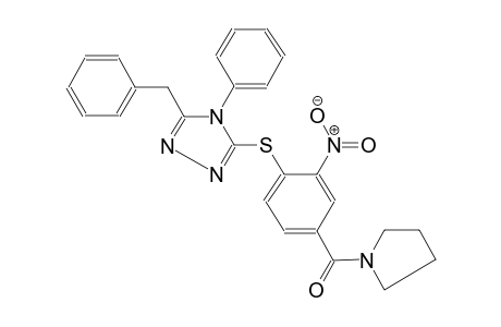 4H-1,2,4-triazole, 3-[[2-nitro-4-(1-pyrrolidinylcarbonyl)phenyl]thio]-4-phenyl-5-(phenylmethyl)-