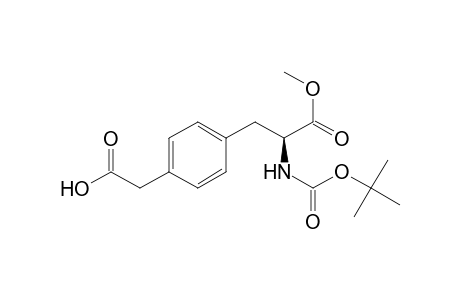 (S)-4-(carboxymethyl)-.alpha.-[[(1,1-dimethylethoxy)-carbonyl]amino]benzenepropanoic acid methyl ester