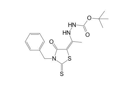 tert-Butyl 2-[(1E)-1-(3-benzyl-4-oxo-2-thioxo-1,3-thiazolidin-5-ylidene)ethyl]hydrazinecarboxylate