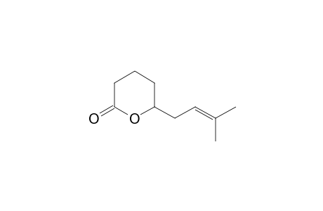 6-(3-Methylbut-2-enyl)-2-oxanone