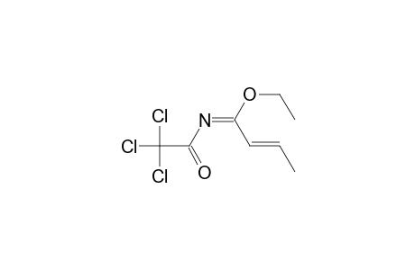2-Butenimidic acid, N-(trichloroacetyl)-, ethyl ester, (?,E)-