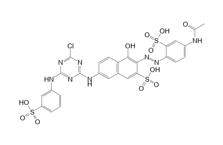 2-Naphthalenesulfonic acid, 3-[(4-acetamido-2-sulfophenyl)azo]-7-[[4-chloro-6-(m-sulfoanilino)-s-triazin-2-yl]amino-4-hydroxy-