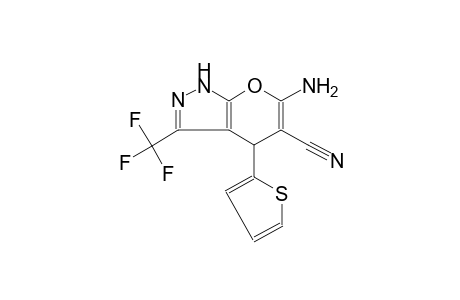 6-amino-4-(2-thienyl)-3-(trifluoromethyl)-1,4-dihydropyrano[2,3-c]pyrazole-5-carbonitrile