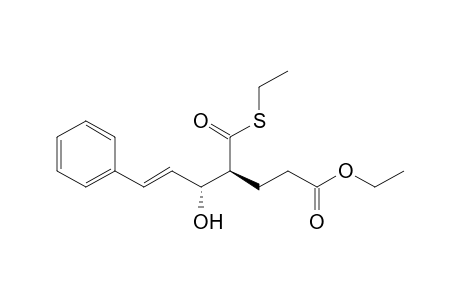 (E,4S,5R)-4-(ethylthio)carbonyl-5-hydroxy-7-phenyl-hept-6-enoic acid ethyl ester