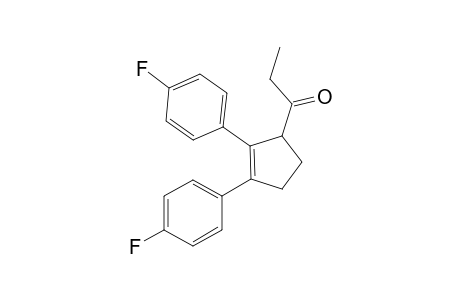 1-(2,3-bis(4-fluorophenyl)cyclopent-2-enyl)propan-1-one