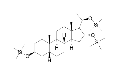 Tristrimethylsilyl 3.beta.,16.alpha.,20.beta.-trihydroxy-5.beta.-pregnane