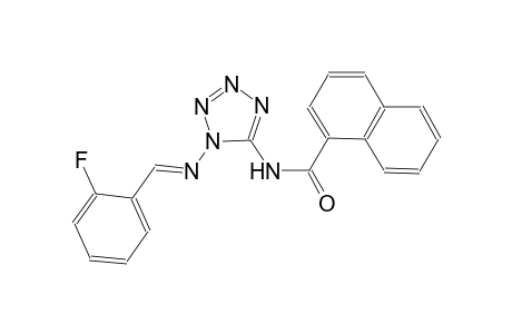 N-(1-{[(E)-(2-fluorophenyl)methylidene]amino}-1H-tetraazol-5-yl)-1-naphthamide