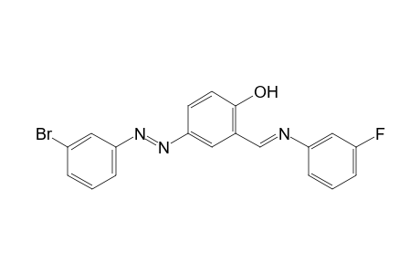 4-((3-Bromophenyl)diazenyl)-2-((3-fluorophenylimino)methyl)phenol