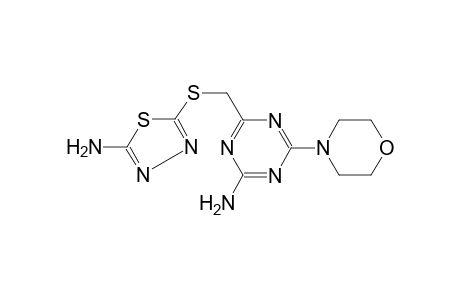 4-(5-Amino-[1,3,4]thiadiazol-2-ylsulfanylmethyl)-6-morpholin-4-yl-[1,3,5]triazin-2-ylamine