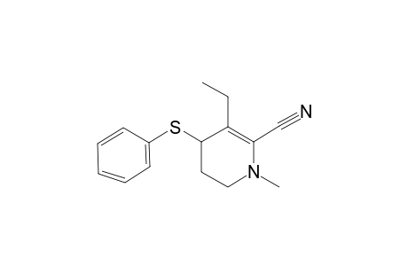 1-METHYL-2-CYANO-3-ETHYL-4-PHENYLTHIO-2-PIPERIDEINE