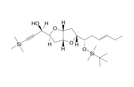 (1R)-1-[(2R,3aR,5S,6aR)-2-[(E,1S)-1-[tert-butyl(dimethyl)silyl]oxyhex-3-enyl]-2,3,3a,5,6,6a-hexahydrofuro[3,2-b]furan-5-yl]-3-trimethylsilyl-2-propyn-1-ol