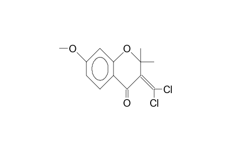 3-(Dichloro-methylene)-7-methoxy-2,2-dimethyl-chroman-4-one