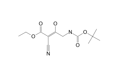 ETHYL-4-TERT.-BUTOXYCARBONYLAMINO-2-CYANO-3-HYDROXYBUT-2-ENOATE