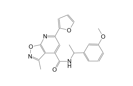 isoxazolo[5,4-b]pyridine-4-carboxamide, 6-(2-furanyl)-N-[1-(3-methoxyphenyl)ethyl]-3-methyl-