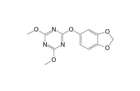 2-(1,3-BENZODIOXOL-5-YLOXY)-4,6-DIMETHOXY-1,3,5-TRIAZINE