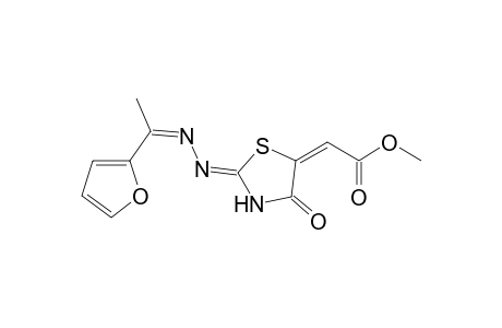 Methyl 2-[(Z)-2-((Z)-(1-(furan-2-yl)ethylidene)hydra-zono)-4-oxothiazolidin-5-ylidene]acetate