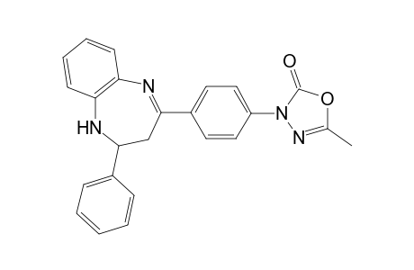 5-Methyl-3-[p-(4'-phenyl-4',5'-dihydro-3'H-benzo[b]-[1',5']diazepin-2'-yl)-phenyl]-3H-2-oxo-.delta.4-1,3,4-oxadiazoline