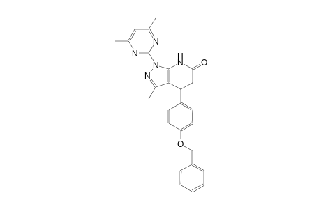 6H-pyrazolo[3,4-b]pyridin-6-one, 1-(4,6-dimethyl-2-pyrimidinyl)-1,4,5,7-tetrahydro-3-methyl-4-[4-(phenylmethoxy)phenyl]-