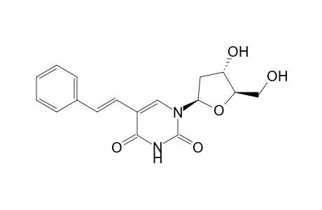 1-[(2R,4S,5R)-4-hydroxy-5-(hydroxymethyl)-2-oxolanyl]-5-[(E)-2-phenylethenyl]pyrimidine-2,4-dione