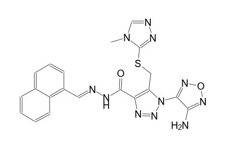 1-(4-amino-1,2,5-oxadiazol-3-yl)-5-{[(4-methyl-4H-1,2,4-triazol-3-yl)sulfanyl]methyl}-N'-[(E)-1-naphthylmethylidene]-1H-1,2,3-triazole-4-carbohydrazide